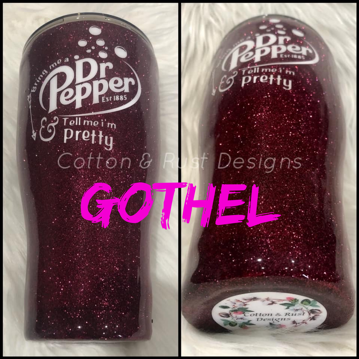 Dr. Pepper Glitter Tumbler