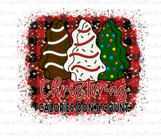 Christmas - Christmas Calories Don't Count ~ Clear Waterslide
