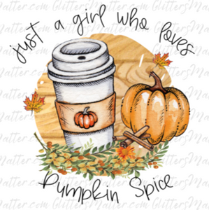 Fall - Pumpkin Spice Girl Clear Waterslide