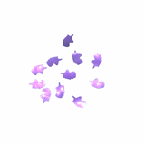 Purple Unicorn - Shaped Glitter